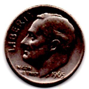 Granny Estate Find - 1965 Clad Composition  Roosevelt Dime